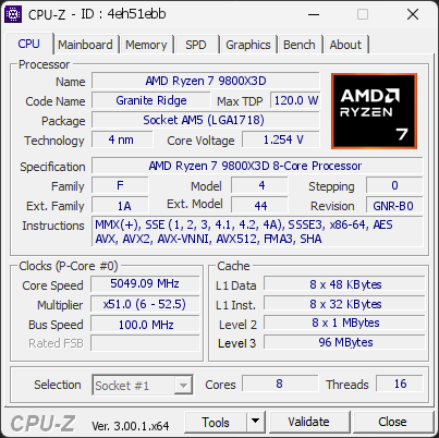 CPU-Z screenshot for 4eh51ebb