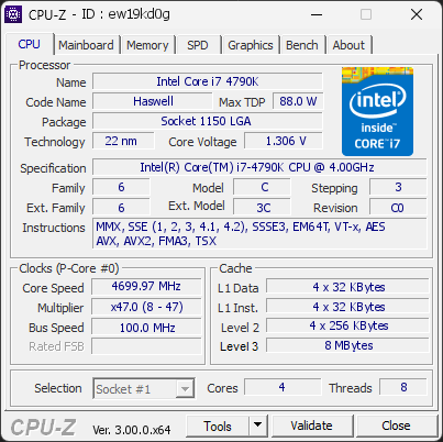 CPU-Z screenshot for ew19kd0g