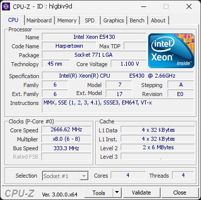 CPU-Z screenshot for hlgbiv9d