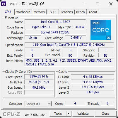 CPU-Z screenshot for ww3jtq06